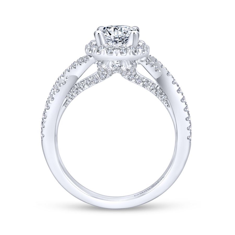 Freesia Oval Twist Engagement Ring Setting