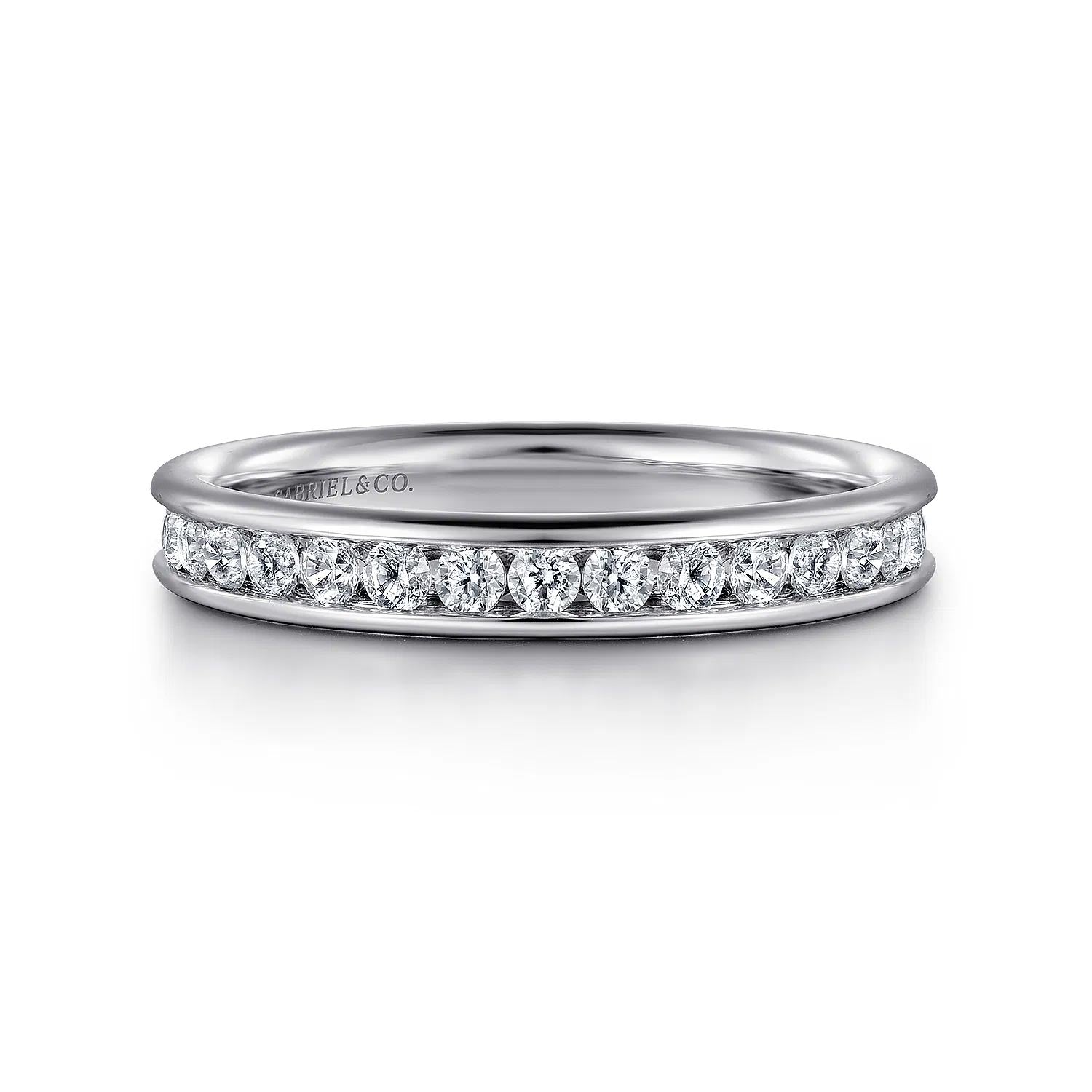 Toledo Channel Set Diamond Anniversary Band in 14k Gold, 0.52 cttw