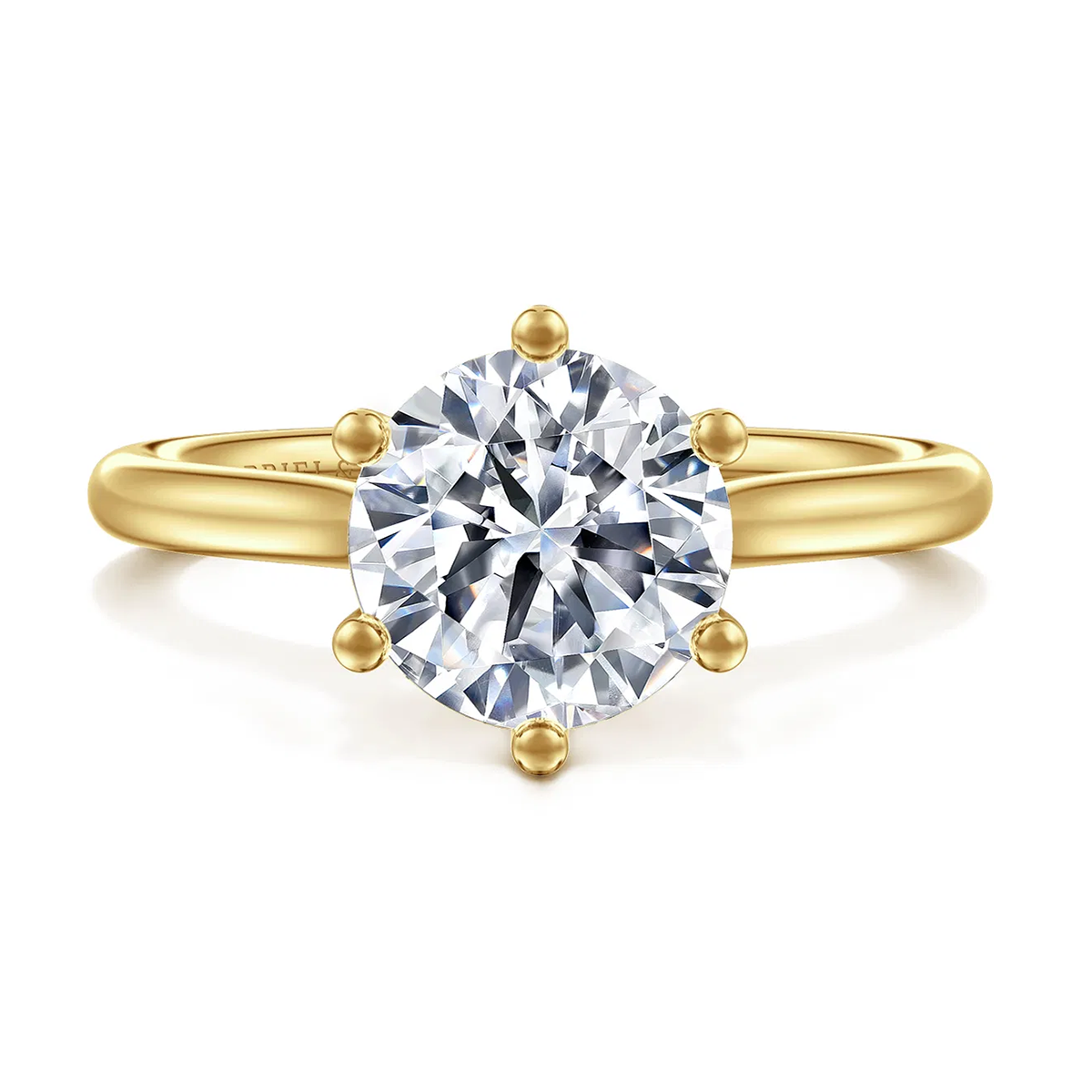 Brave 6-Prong Round Diamond Solitaire Engagement Ring Setting