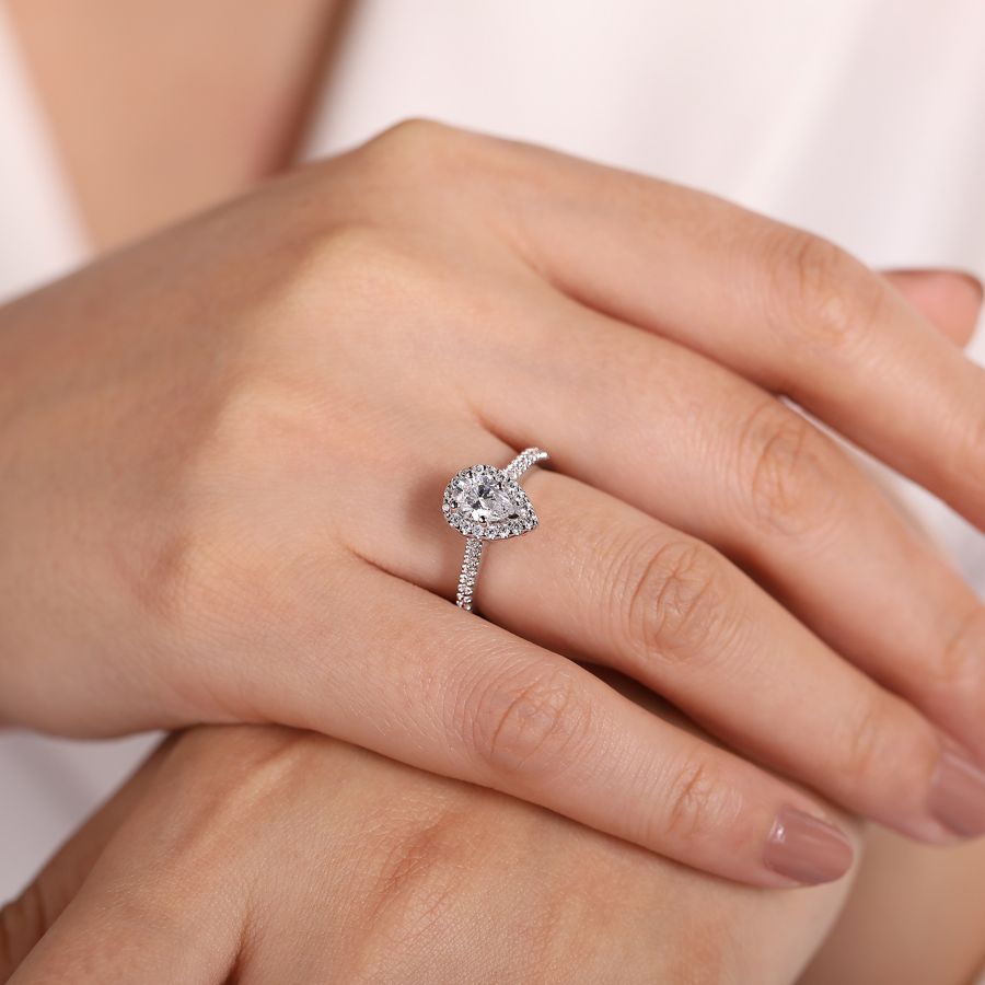 Paige Pear Engagement Ring Setting