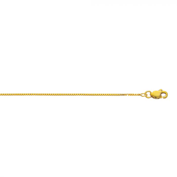 14k Yellow Gold Box Chain, 18"