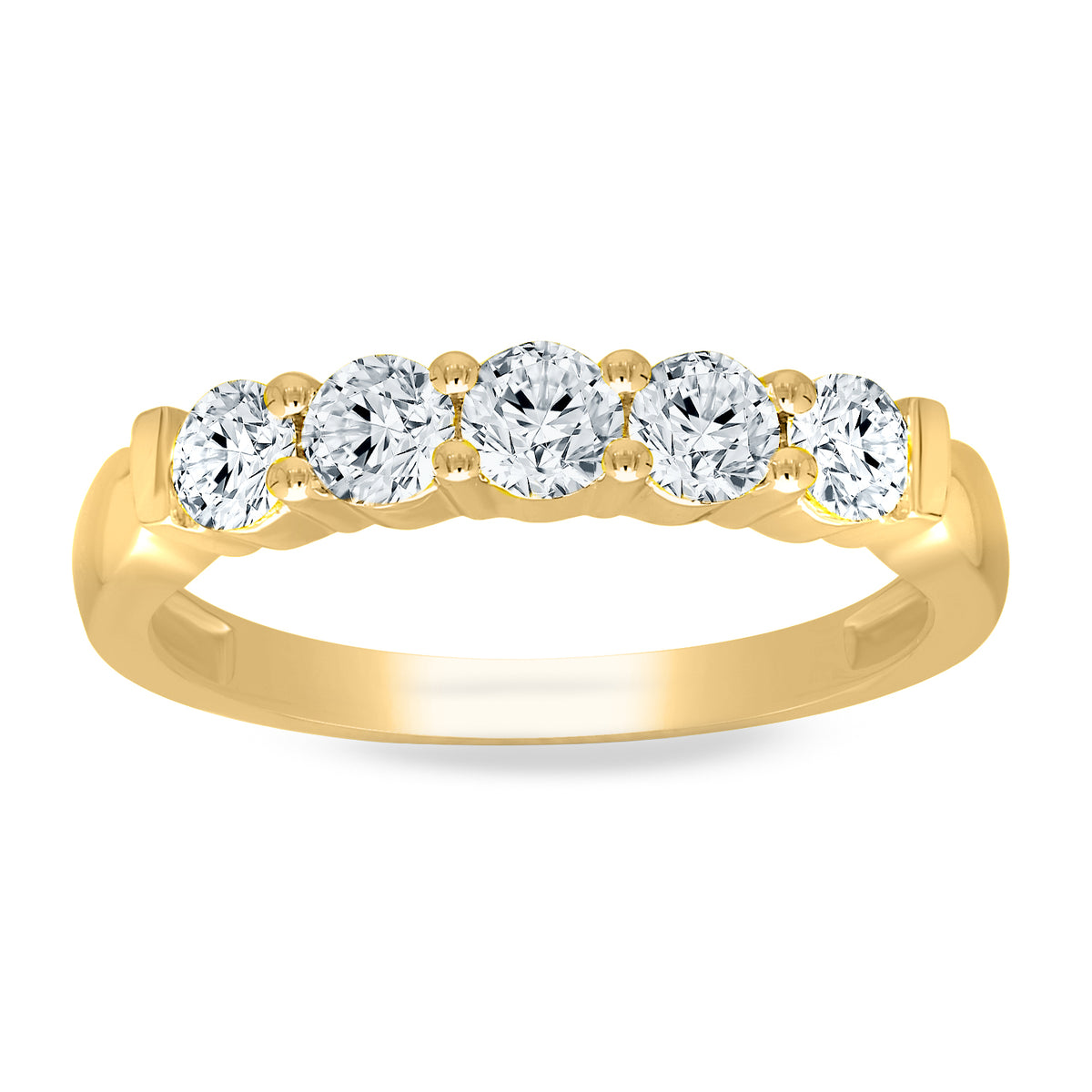 Yellow Gold Diamond Anniversary Band, 1.0 ctw