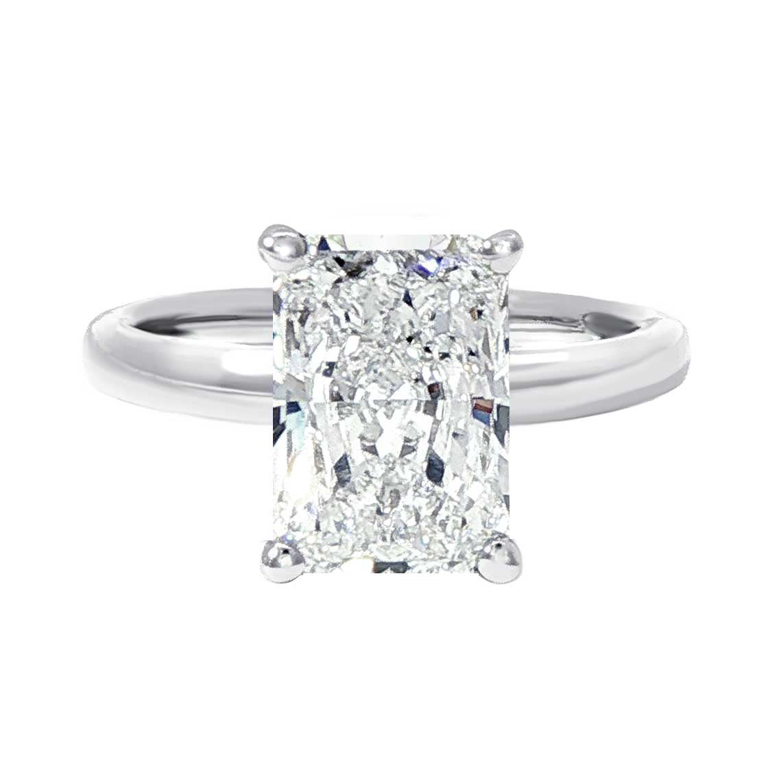Lab-Created Diamond Hidden Halo Engagement Ring, 3.13 cttw