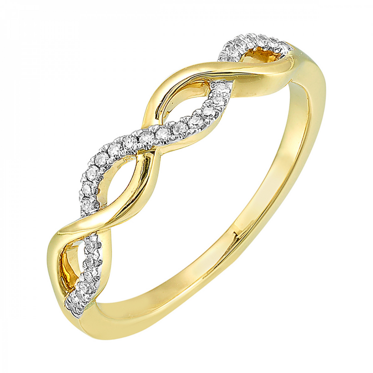 Infinity Twist Stackable Diamond Ring
