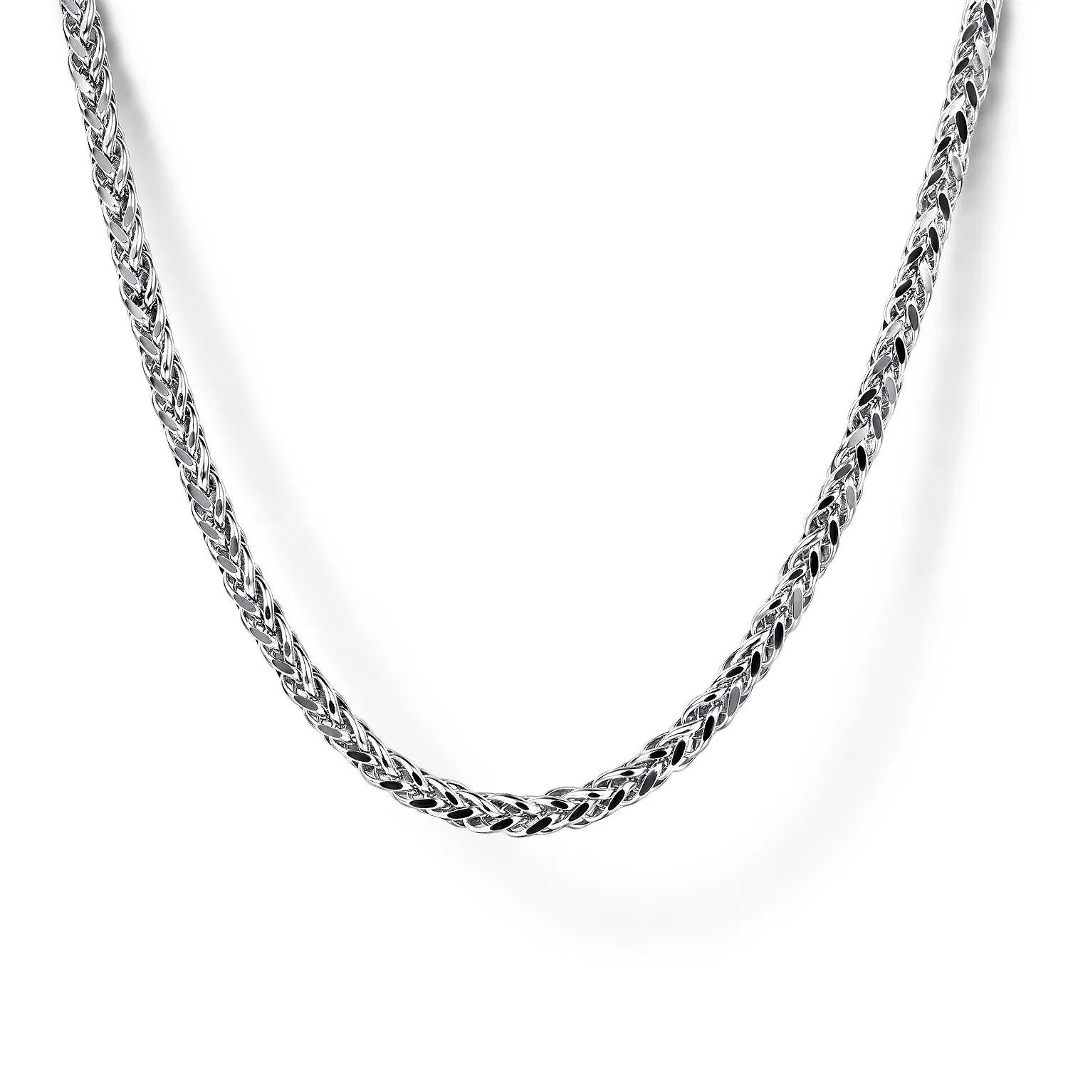 Sterling Silver Men's Solid Wheat Chain Necklace, 22"