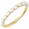 Freshwater Pearl 14k Yellow Gold Ring Band