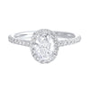 Oval Cut Lab Created Diamond Engagement Ring with Halo