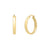 Small Wedding Hinged Hoop Earrings in 14k Yellow Gold