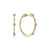 Yellow Gold Diamond Cluster Hoop Earrings, 20mm
