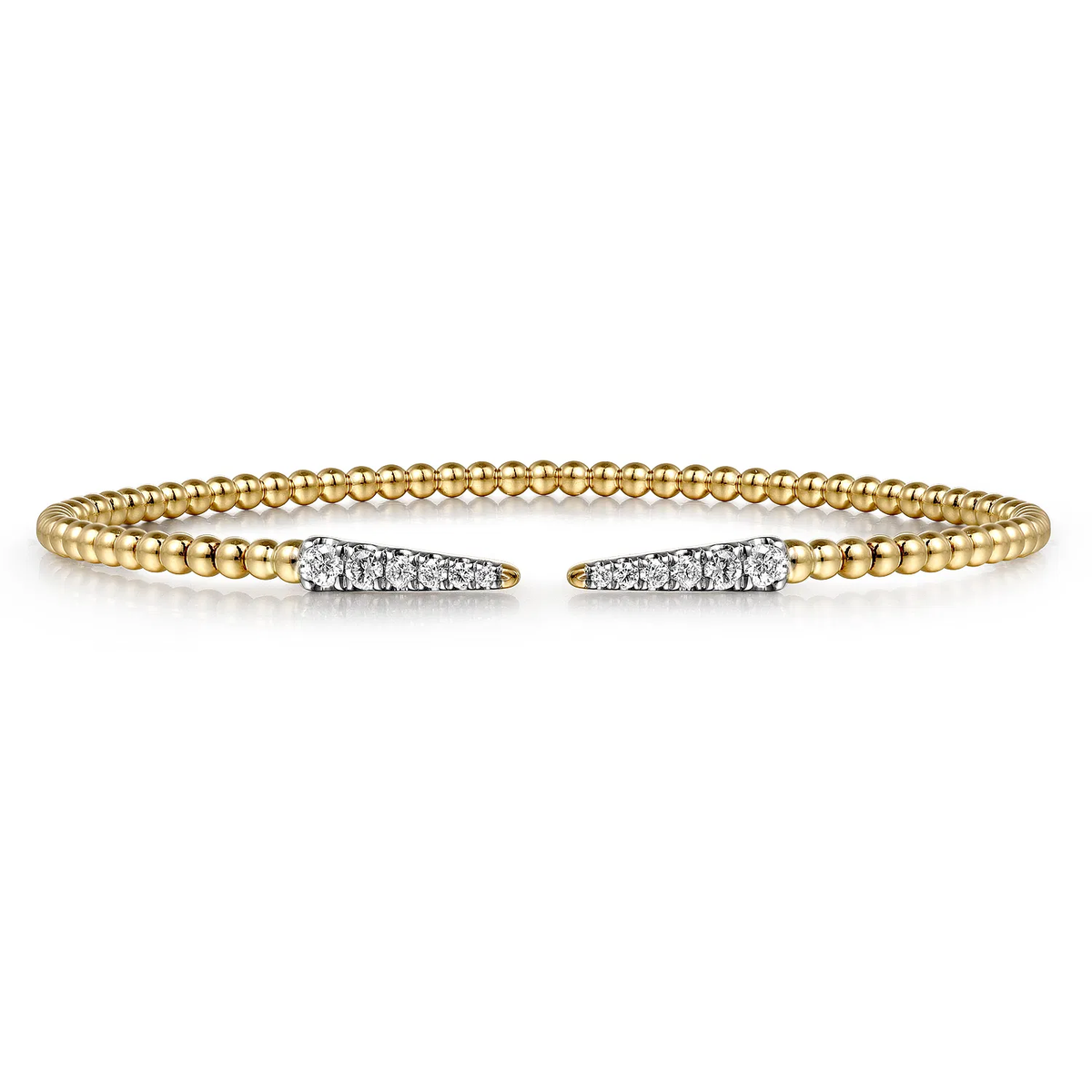 Diamond Bujukan Beaded Open Top Bangle Bracelet