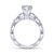Rowan Engagement Ring Setting in White Gold
