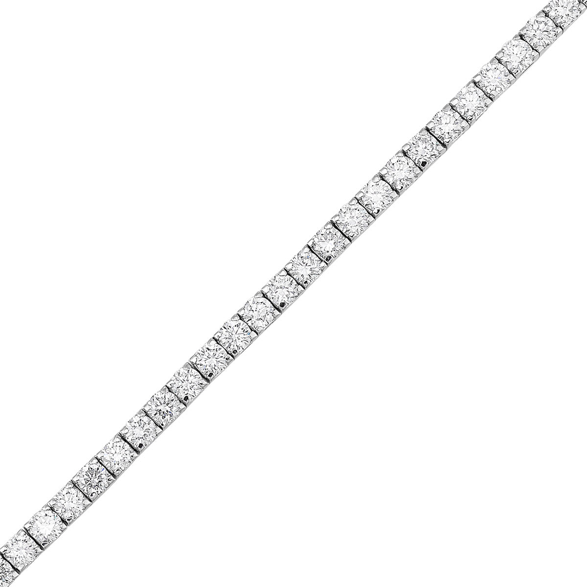 Elegant Lab Created Prong Set Diamond Tennis Bracelet in White Gold, 1.0 cttw