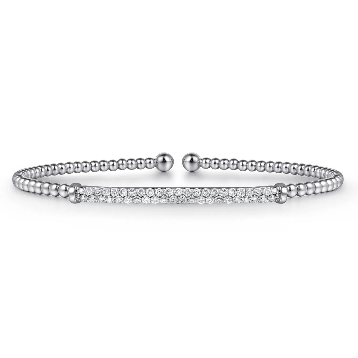 Double Row Diamond Bujukan Cuff Bangle