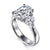 Laynie Oval 3-Stone Diamond Engagement Ring Setting in 18k Gold