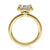Linen Bezel-Set Emerald Cut Diamond Engagement Ring Setting