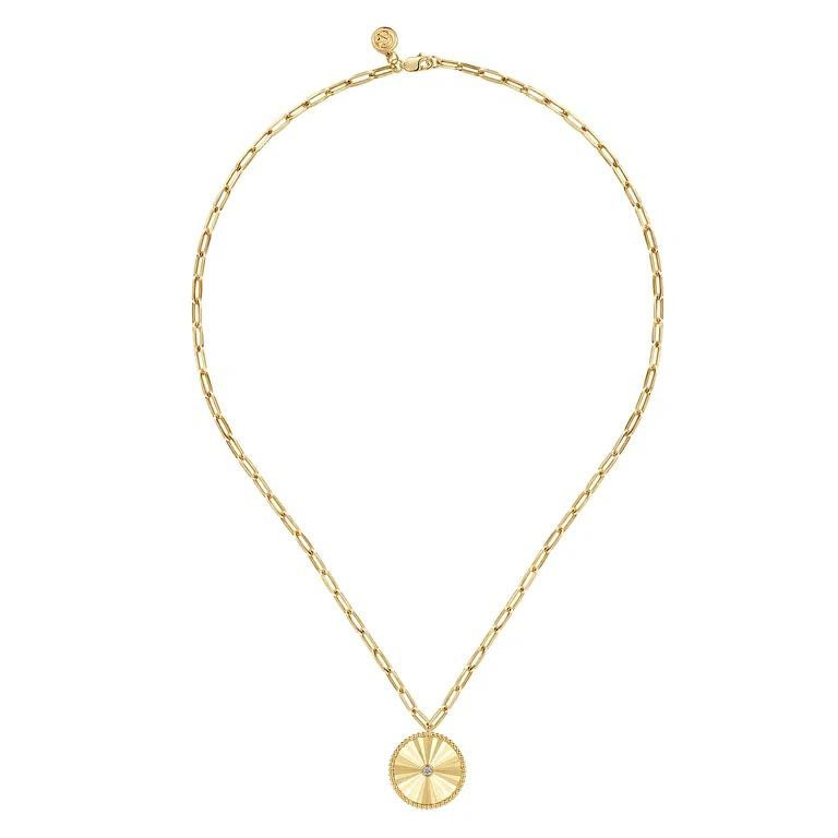 Sunray Design Diamond Disc Pendant with Bujukan Frame
