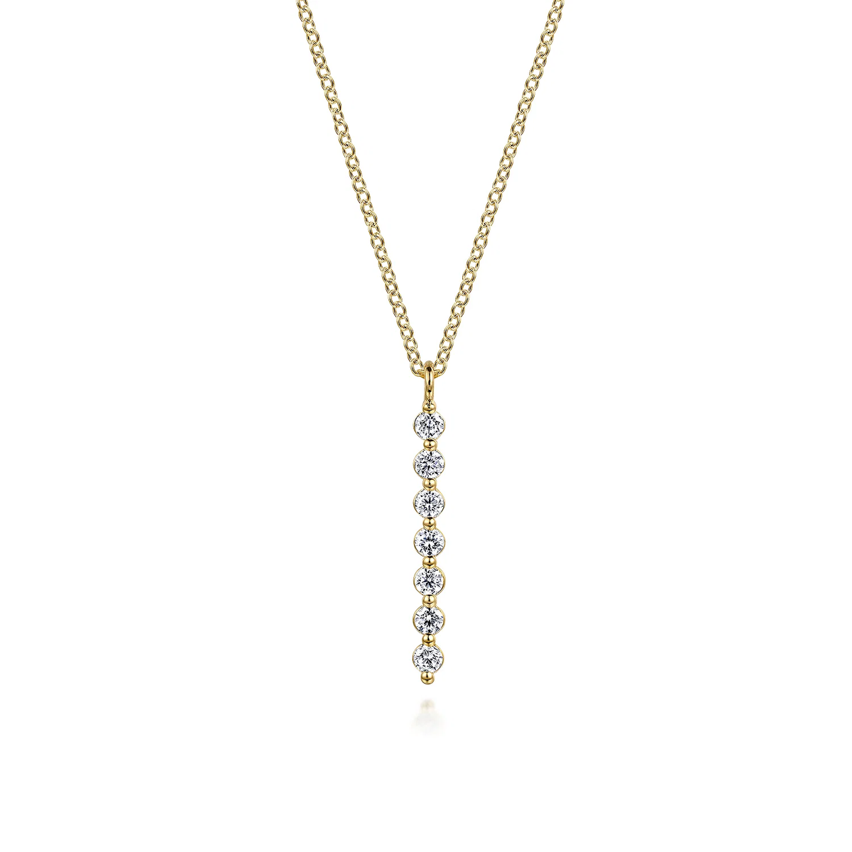 White Sapphire Bar Necklace