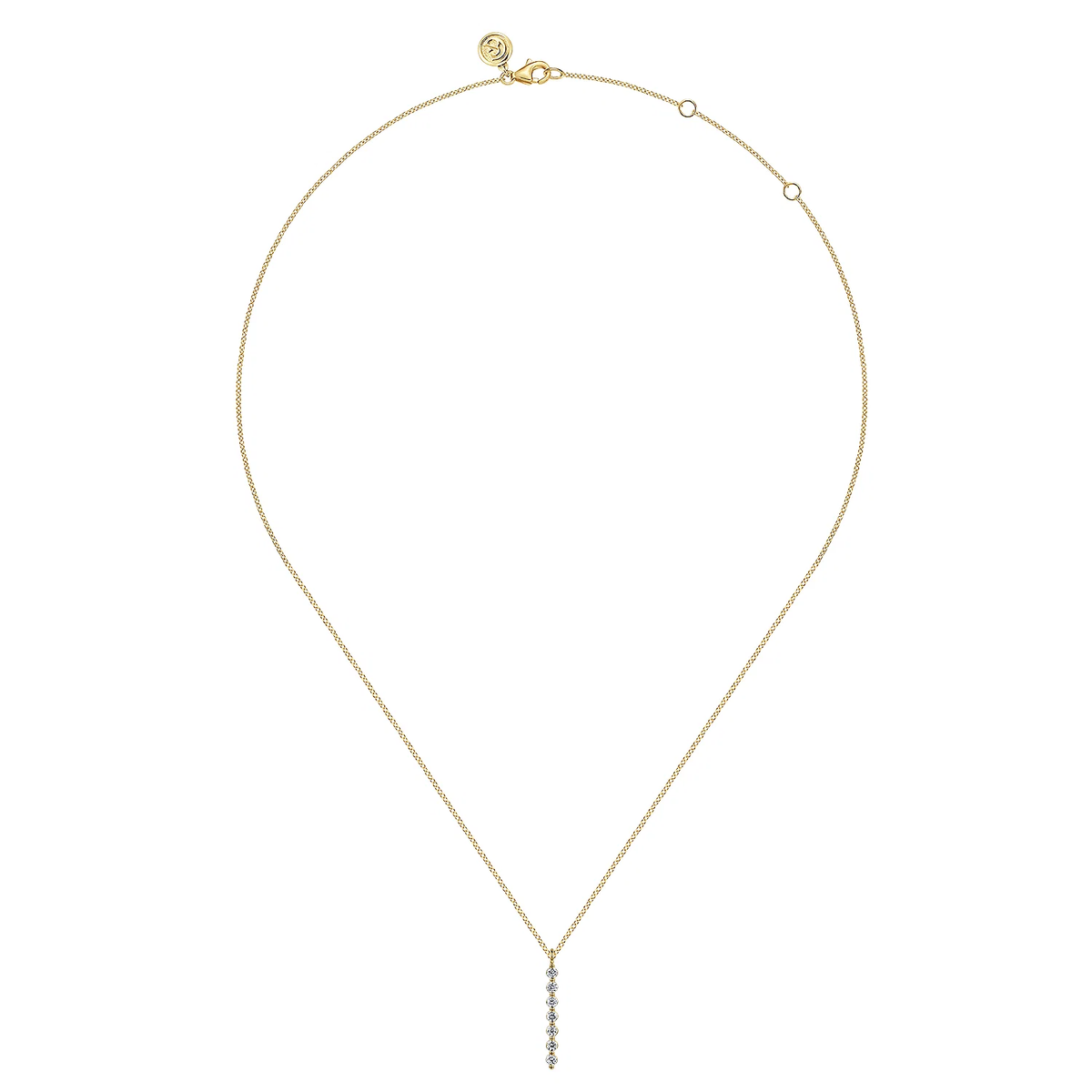 White Sapphire Bar Necklace