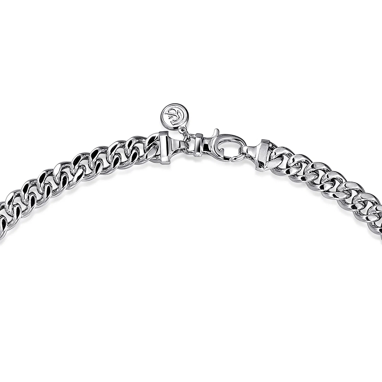 Sterling Silver Solid Cuban Link Necklace, 22"
