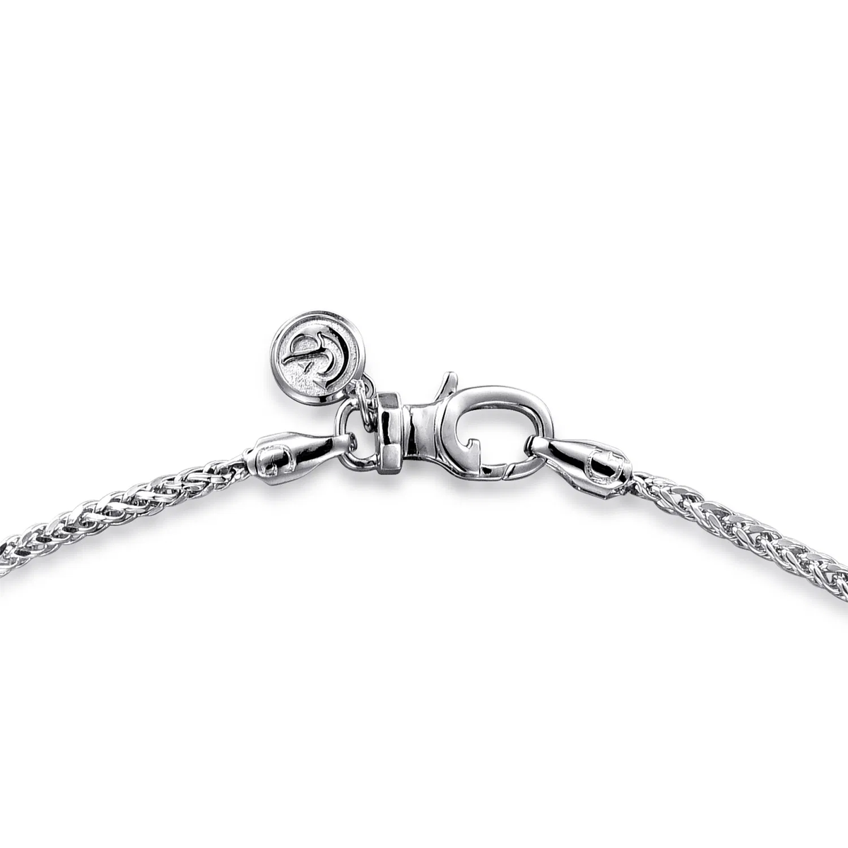 Sterling Silver Solid Wheat Chain Necklace, 22"