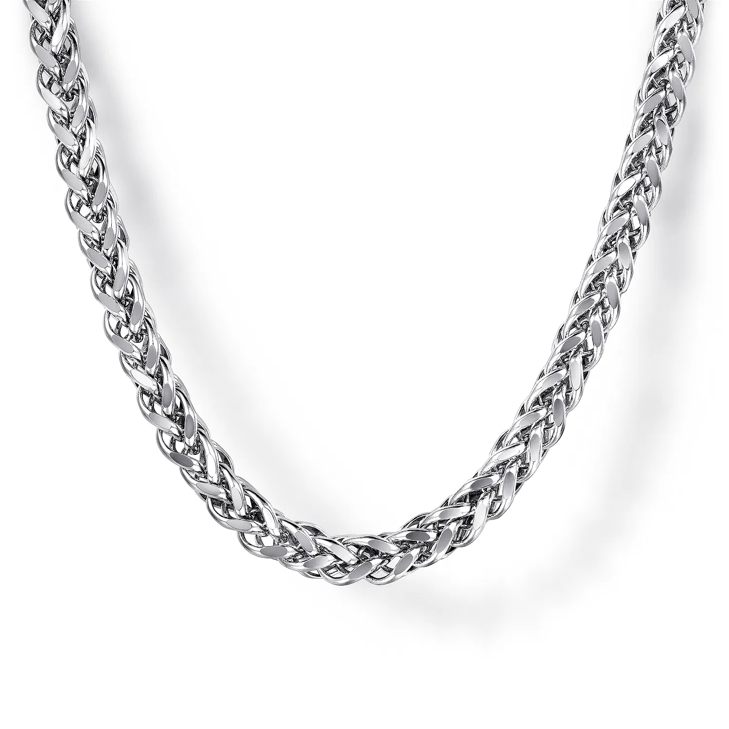 925 Sterling Silver Solid Wheat Chain Necklace, 22", 3.2mm