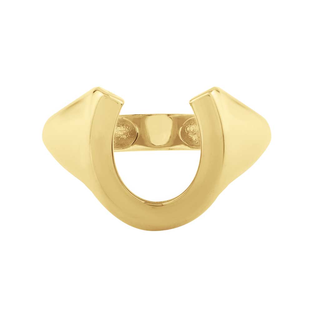 14K Yellow Gold Polished Horseshoe Ring