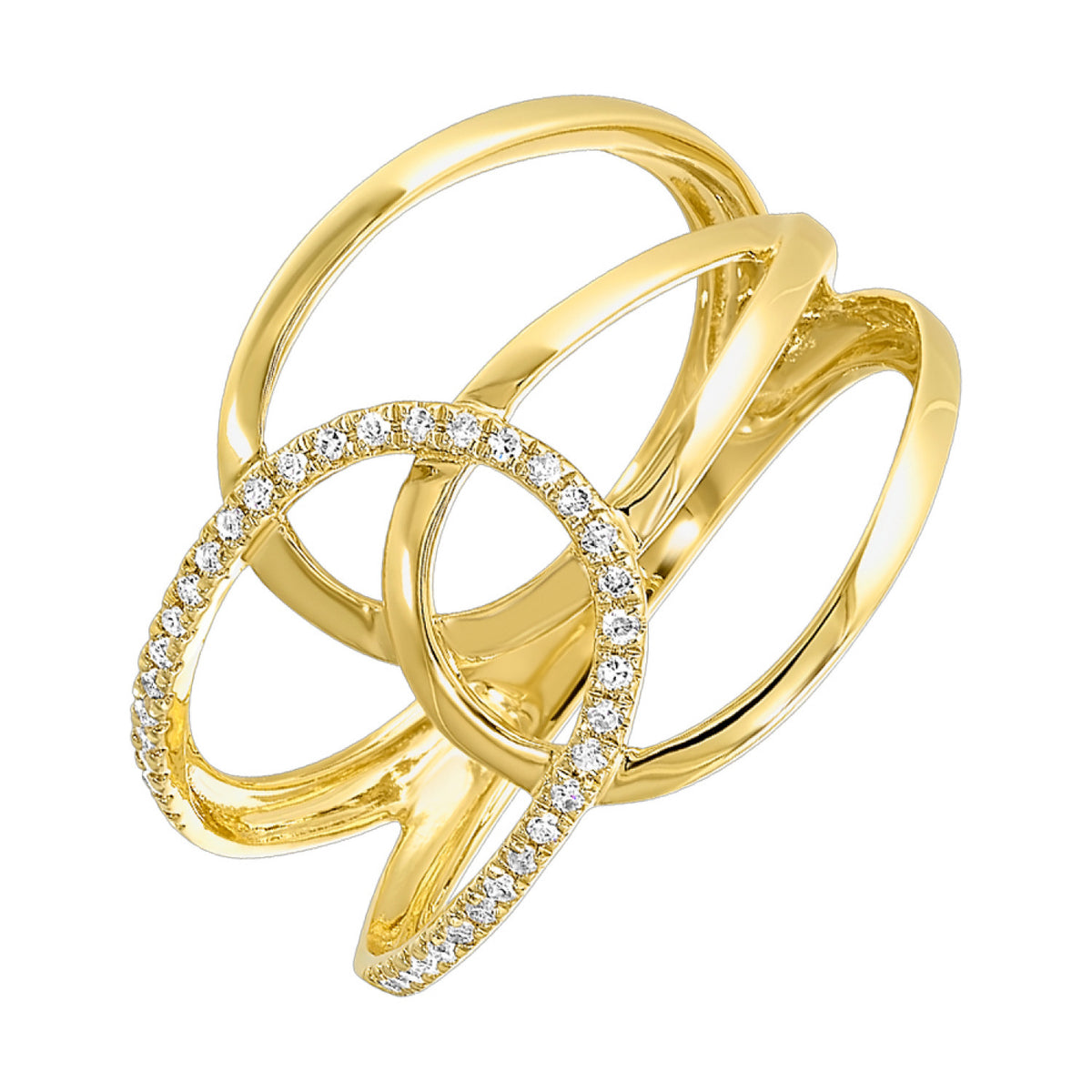 Modern Open Design Diamond Ring