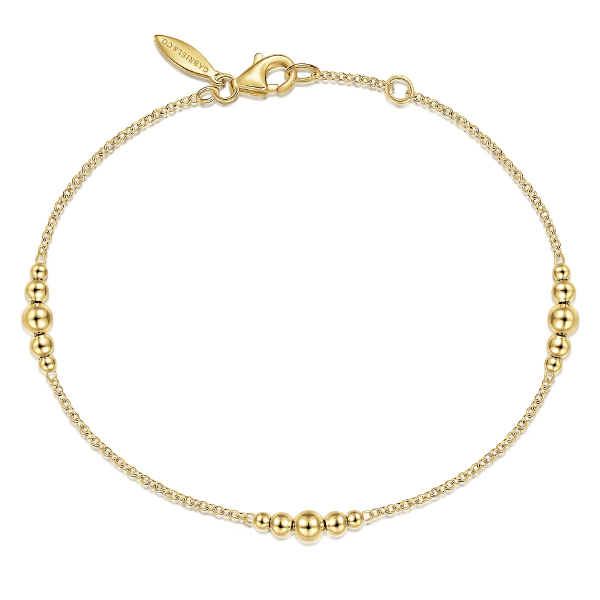 Bujukan Beaded Station Bracelet in 14k Yellow Gold