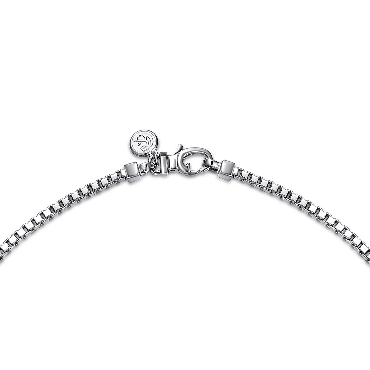 Sterling Silver Men's Solid Box Chain Necklace, 22"