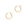 Polished 15mm Tube Hoop Earrings in Yellow Gold