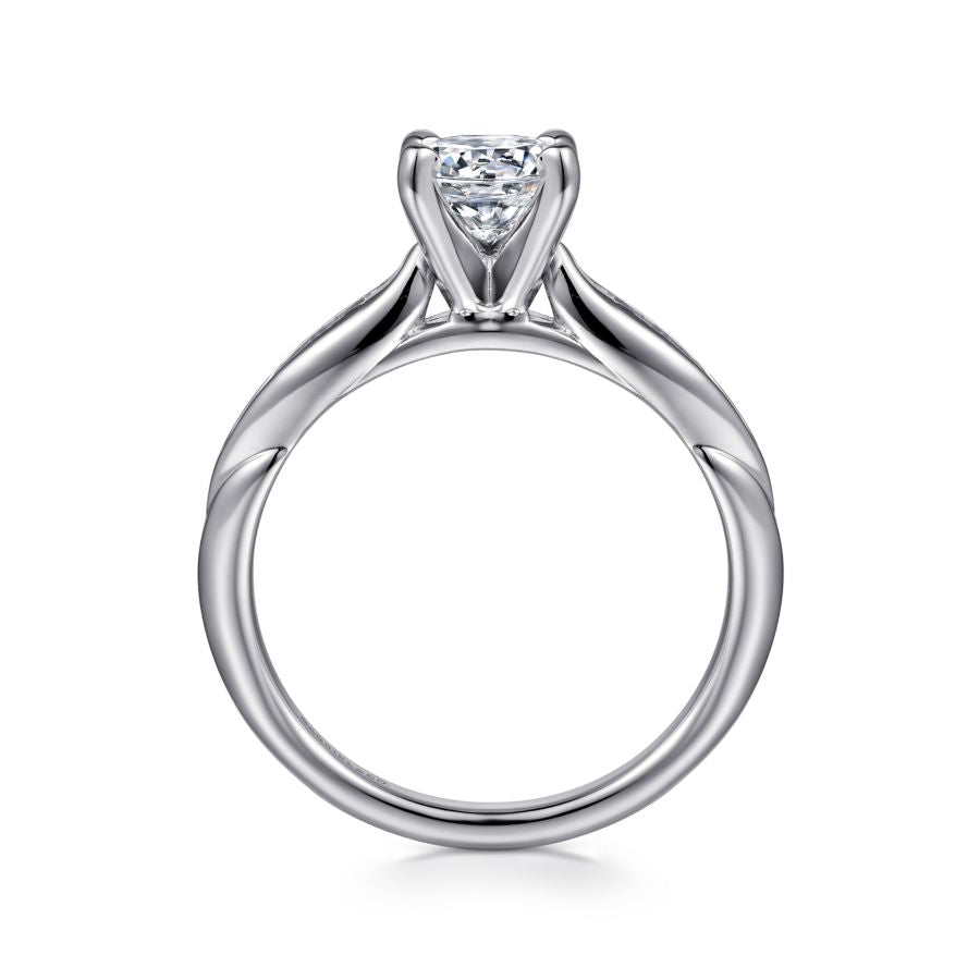 Quinn Engagement Ring Setting in White Gold