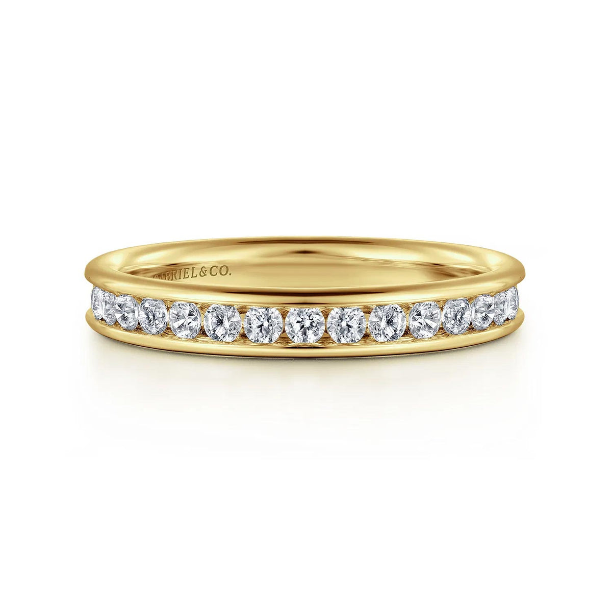 Toledo Channel Set Diamond Anniversary Band in 14k Gold, 0.52 cttw