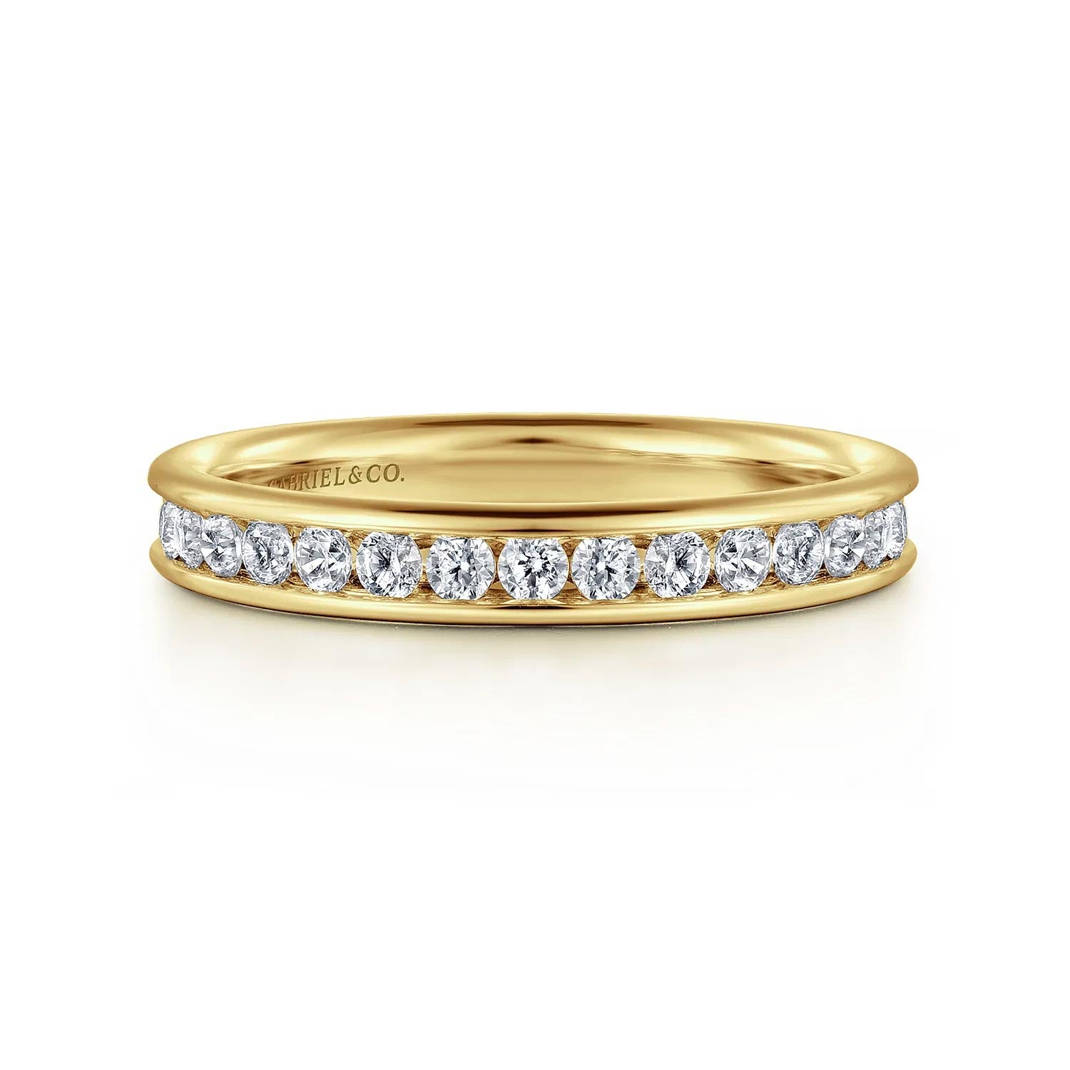 Toledo Channel Set Diamond Anniversary Band in 14k Gold, 0.52 cttw
