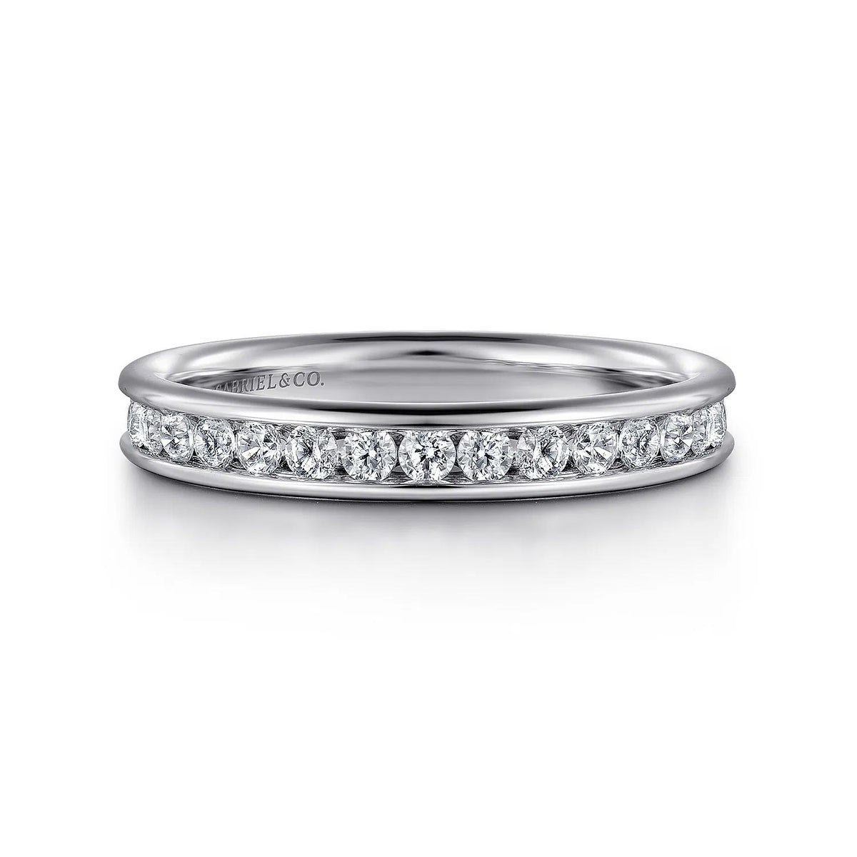 Toledo Channel Set Diamond Anniversary Band in 14k Gold, 0.52 cttw