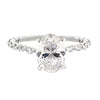 Lab-Created Oval Diamond Engagement Ring in White Gold, 1.84 cttw