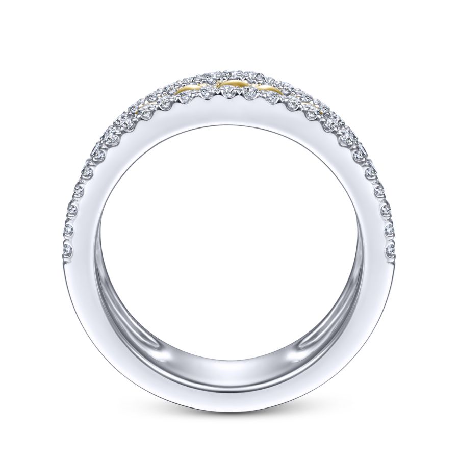 Bujukan Diamond Ring in White and Yellow Gold