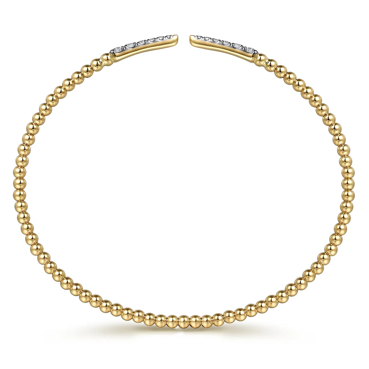 Diamond Bujukan Beaded Open Top Bangle Bracelet