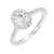 Oval Cut Lab Created Diamond Engagement Ring with Halo