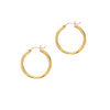 Polished 25mm Tube Hoop Earrings in Yellow Gold