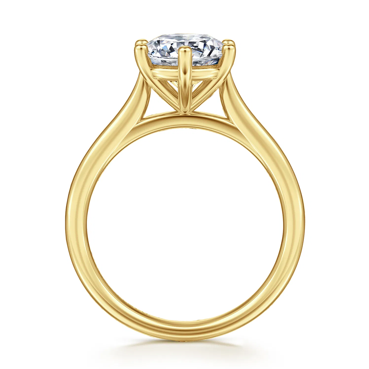 Brave 6-Prong Round Diamond Solitaire Engagement Ring Setting
