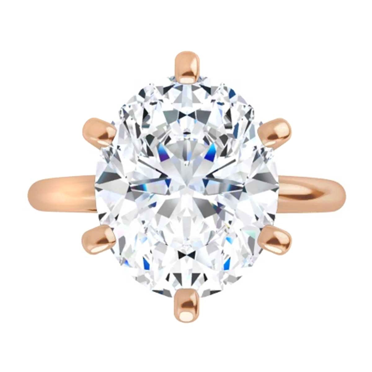 Classic 6-Prong Solitaire Engagement Ring with Oval Diamond