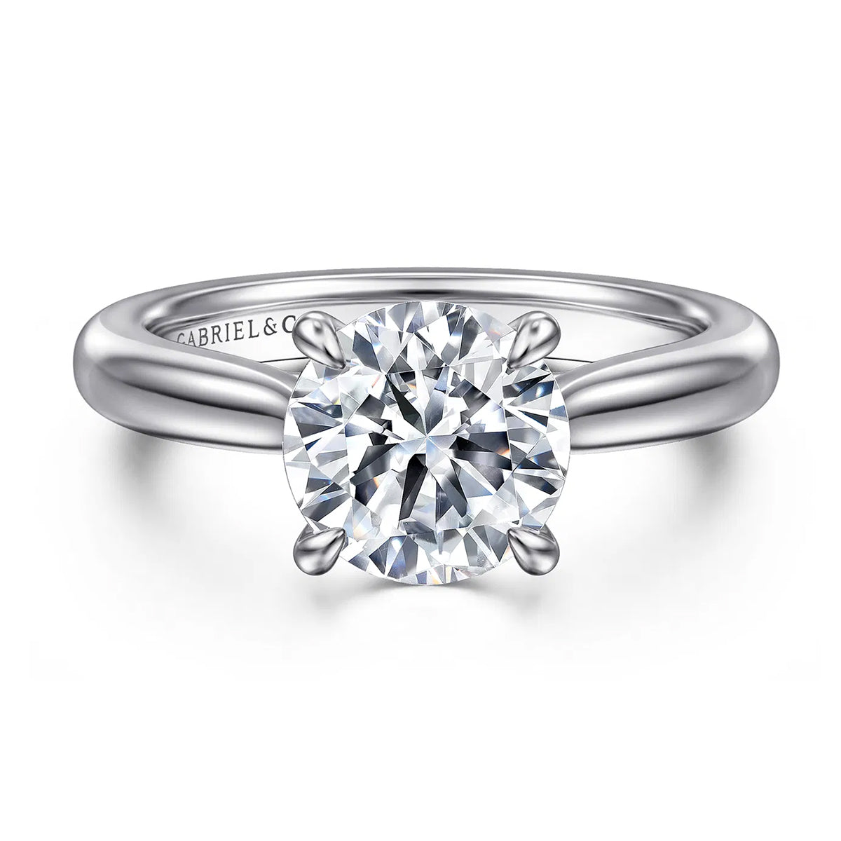 Bena Round Solitaire Diamond Engagement Ring Setting