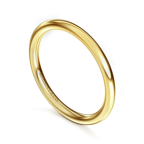 Polished 14k Yellow Gold 1.7mm Wedding Ring Band