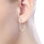 Yellow Gold Diamond Cluster Hoop Earrings, 20mm